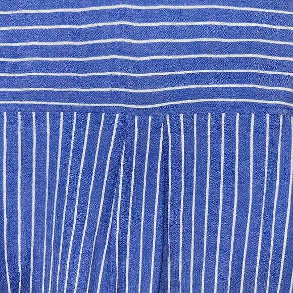 Torrid Blue Stripe Twist Front Button Up Shirt Size 3X - Picture 8 of 13